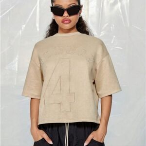 Sumwon Beige Graphic T-Shirt